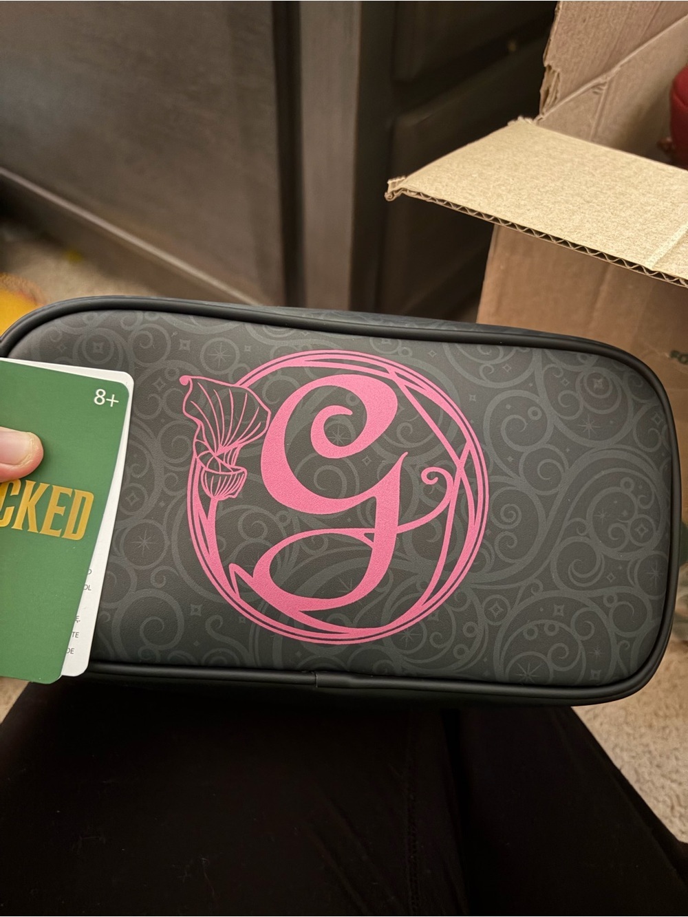 Loungefly Black Crossbody Bag with Pink and green Wicked